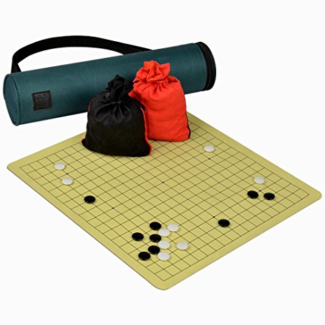 Magnetic Go Board w/ Single Convex Magnetic Plastic Stones Game Set