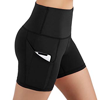 LOVESOFT Women’s Workout Cycling Running Tights Yoga Shorts with Side Pockets