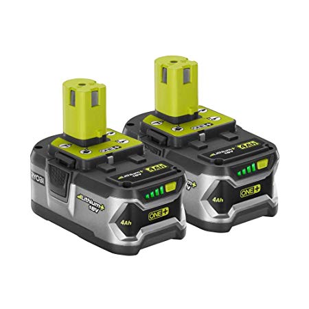 Ryobi P122 4AH One  High Capacity Lithium Ion Batteries For Ryobi Power Tools (2 Pack of P108 Batteries) (Renewed)