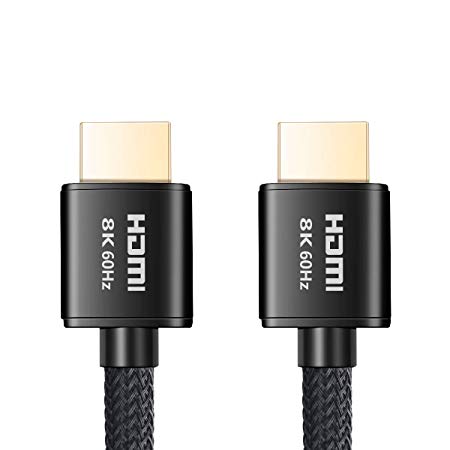 Buyer’s Point Ultra High Speed HDMI 2.1 Cable Dynamic HDR 1.8M (6ft) 8K 120Hz, 48Gbps, Dolby Vision, eARC Compatible with Apple TV, Nintendo Switch, Roku, Xbox, PS4, Projector (Black, 2 Pack)
