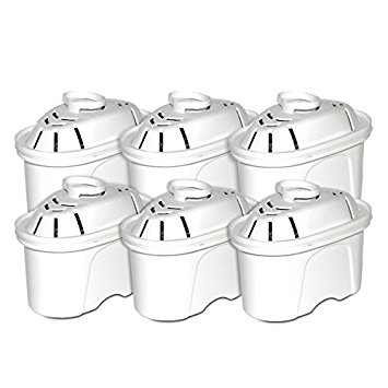 Universal 6 Pack of Water Filter Cartridges to fit Brita Maxtra Water Jugs - Marella - Elemaris also fits Russell Hobbs Purity Kettle 22851 - Bosch Tassimo TAS5542GB & Bosch Filtrino Instant Hot Water Dispenser THD2063GB