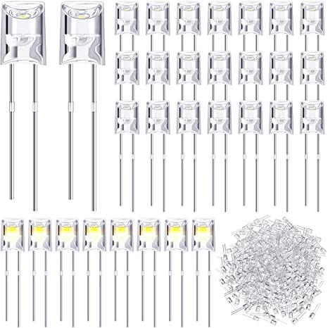 300 Pieces LED 5mm Christmas String Lights Replacement Bulbs Energy Efficient LED Christmas Wire Light Set Small LED Glass Light Bulbs Connectable Home Decor Light Bulb for Christmas Light Decor