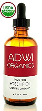 Organic Rosehip Seed Oil - HUGE 4 Oz. - 100% Pure & Certified Organic - Cold Pressed Unrefined Virgin Anti-Aging Moisturizer for Skin, Hair & Nails, Stretch Marks, Dark Spots, Wrinkles, Scars & More - Naturally Rich in Vitamins A & C and Essential Fatty Acids - Best Face & Neck Daytime & Night Moisturizer for Aging Skin - 3 Months Supply in 1 Bottle - GUARANTEED RESULTS OR YOUR!