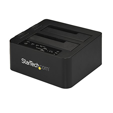 StarTech.com Dual Hard Drive Duplicator and Eraser - For 2.5in/3.5in SATA SSDs/HDDs - USB 3.0 Hard Drive Dock - Hard Drive Cloner (SDOCK2ERU33)