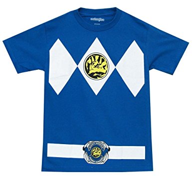 The Power Rangers Blue Rangers Costume T-shirt Tee