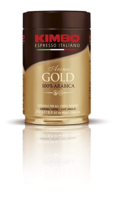 Kimbo Espresso Italiano Aroma Gold 100% Arabica Ground Coffee, 8.8 oz by Caffe Kimbo