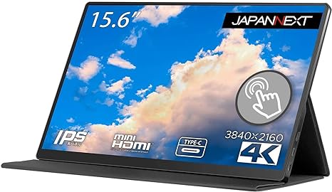 JAPANNEXT JN-MD-IPS1562UHDR-T 15.6型 4Kモバイルモニター タッチ対応 USB Type-C miniHDMI