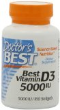 Doctors Best Vitamin D3 5000iu Soft Gels 180-Count