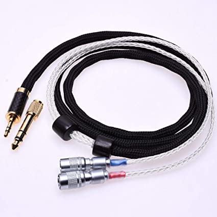 GAGACOCC Black sleeve 16 Cores 5N Pcocc Silver Plated Hifi cable For Mr Speakers Ether Alpha Dog Prime Headphone Upgrade Cable Extension cord (1.2meter (4feet), Silver Plated)