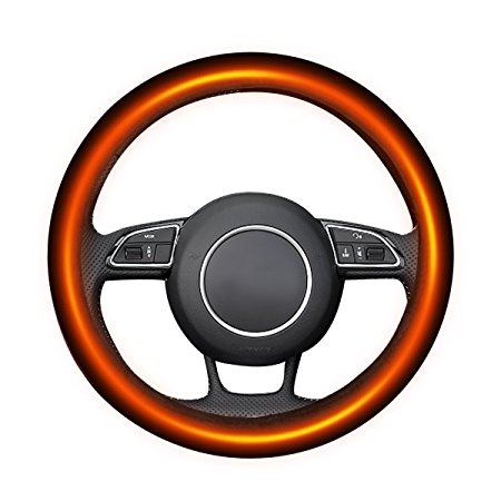 Heated Steering Wheel Cover,Steering Wheel Covers Warmer,Advanced Car Steering Wheel Cover with Heater,Tvird Premium Quality Ultra Comfortable Vehicle Heated Wheel Protector(15 inch,12V ,Black)
