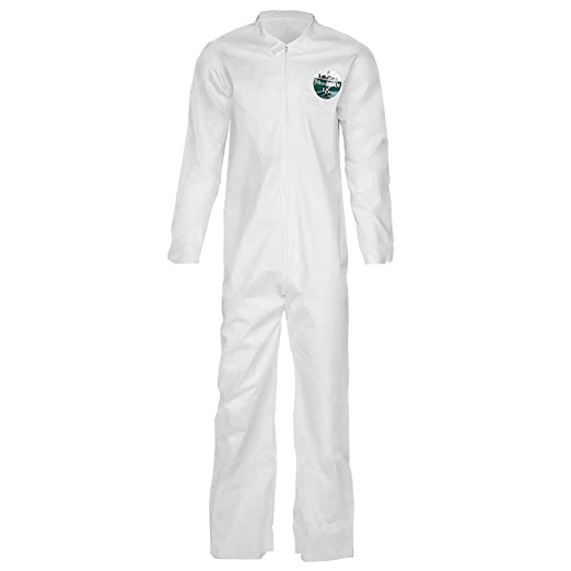 Lakeland MicroMax NS Microporous General Purpose Coverall, Elastic Cuff, 4X-Large, White (Pack of 1)