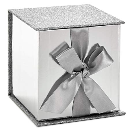 Hallmark Signature Small Gift Box with Fill (Silver Glitter)