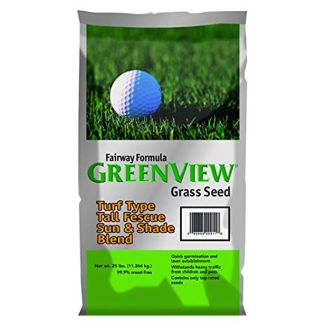 GreenView Fairway Formula Grass Seed Turf Type Tall Fescue Sun & Shade Blend, 25 lb Bag