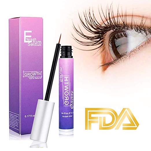 Kndio Eyelash Growth Serum Eyebrow Growth Serum with Natural Ingredients Peptides Lash Growth Serum for Lash Boost to Grow Longer Fuller Lashes