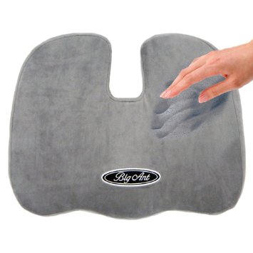Big Ant Coccyx Orthopedic Comfort Memory Foam Seat Cushion for Back Pain and Sciatica Relief - 100% Memory Foam Guaranteed(Gray)