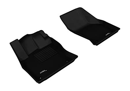 3D MAXpider Front Row Custom Fit All-Weather Floor Mat for Select Audi A3/S3 Models - Kagu Rubber (Black)