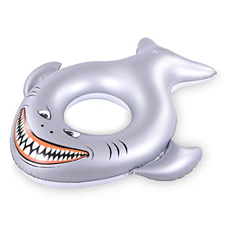 Inflatable Shark Float 50 Inches Pool Float for Adults and Kids Giant Megalodon Pool Toy or Beach Toy