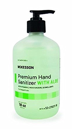 McKesson Premium Hand Sanitizer with Aloe, 18 oz. Ethanol Pump Bottle, 1 Each