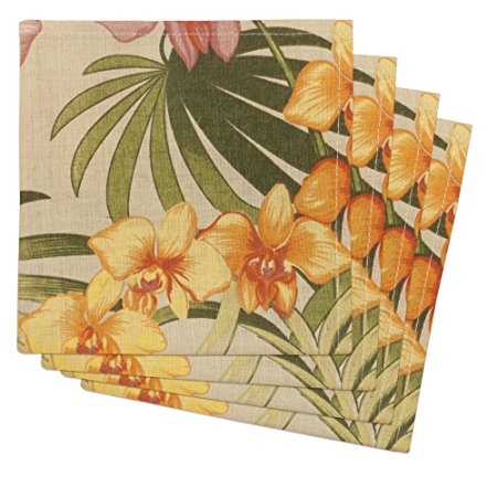 Tommy Bahama African Orchid, Pack of 4 Napkins, Linen