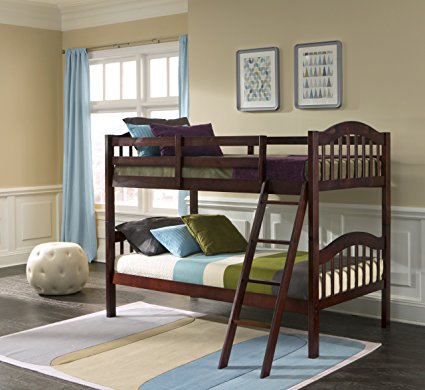 Storkcraft Long Horn Solid Hardwood Twin Bunk Bed, Cherry