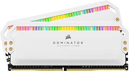 Corsair Dominator Platinum RGB 32GB (4x8GB) DDR4 3600 (PC4-28800) C18 1.35V Desktop Memory - White, Model Number: CMT32GX4M4C3600C18W