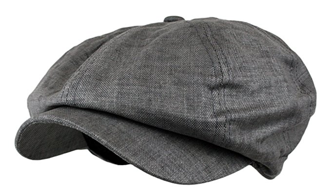 Men's Linen 8 Panel Applejack Gatsby Newsboy Ivy Hat