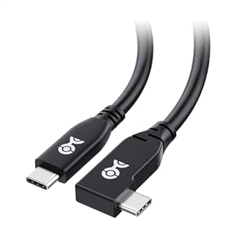 Cable Matters 40Gbps Rechtwinkliges USB 4 Kabel 1m, Unterstützt 8K@60Hz Video, 240W Laden, USB4 Kabel Rechtwinklig/USB C Display Kabel, Kompatibel mit Thunderbolt 4, MacBook, XPS, Surface Pro