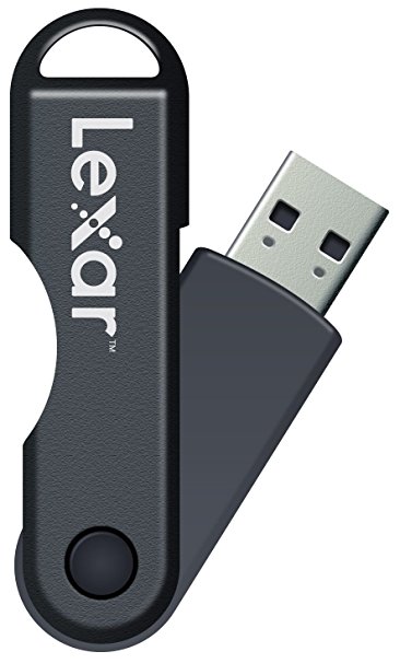 Lexar JumpDrive TwistTurn 32GB USB Flash Drive LJDTT32GABNL (Black/Gray)