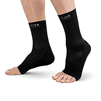Active Research Compression Ankle Sleeve - Plantar Fasciitis and Ankle Sprain Support Brace - Relieves Aches and Pains - Medium