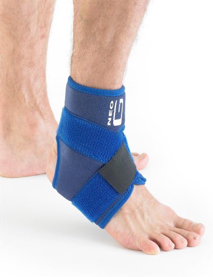 NEO G Ankle Support with Figure of 8 Strap - ONE SIZE, Unisex, Medical Grade, Quality adjustable support, brace, HELPS support injured, weak or arthritic ankles, helps with strains, sprains, instability, plantarflexion, inversion, eversion, everyday support and warmth
