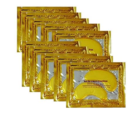 10/20/30/50/60/80/100 pairs wholesale New Crystal 24K Gold Powder Gel Collagen Eye Mask Masks Sheet Patch, Anti Ageing Aging, Remove Bags, Dark Circles & Puffiness, Skincare, Anti Wrinkle, Moisturising, Moisture, Hydrating, Uplifting, Whitening, Remove Blemishes & Blackheads Product. Firmer, Smoother, Tone, Regeneration Of Skin. Suitable For Home Use Hot or Cold. (60 pairs)