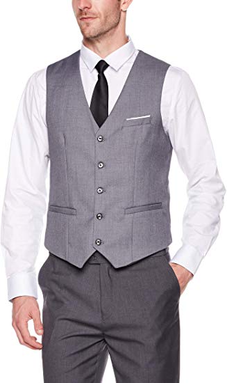 AUSTIN MILL Men's Formal Slim Fit Suit Vest Business Tuxedo Waistcoat