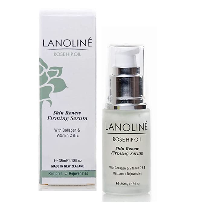 Lanoline New Zealand Rosehip Oil Skin Renew Firming Serum with Collagen and Vitamins C and E