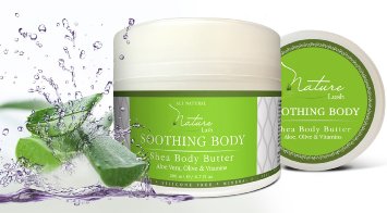 The Best Natural & Organic Moisturizers, Moisturizing Cream - Shea Body Butter - Available in Four Scents - Argan - Coconut - Olive - Aloe Vera - Made in Greece by Nature Lush - 6.7 fl oz.