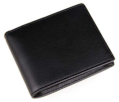 Polare Men's RFID Blocking Vintage Italian Genuine Leather Slim Bifold Wallet Handmade