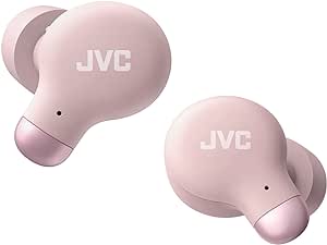 JVC True Wireless Headphones avec réduction de Bruit, Confortables et Design avec Embouts en Mousse à mémoire de Forme, 3 Modes sonores, Bluetooth 5.3, Autonomie de Batterie 28H, HA-Z250T-R (Rose)