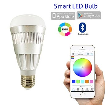 Flux Bluetooth Smart LED Light Bulb - Smartphone Controlled Dimmable Multicolored Color Changing Lights - Works with iPhone iPad iWatch Android Phone and Tablet