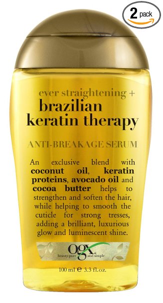 (OGX) Organix Brazilian Keratin Therapy Anti-Break Serum 3.3 oz (2 Pack)