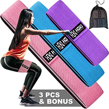 Resistance Booty Sling Workout Bands for Men and Women 3 Levels - Best Abductor Resistance Fabric Band for Squats - Ideal Hip Band Circle for Lunges - Premium Hip Band for Hips & Glutes Exercises