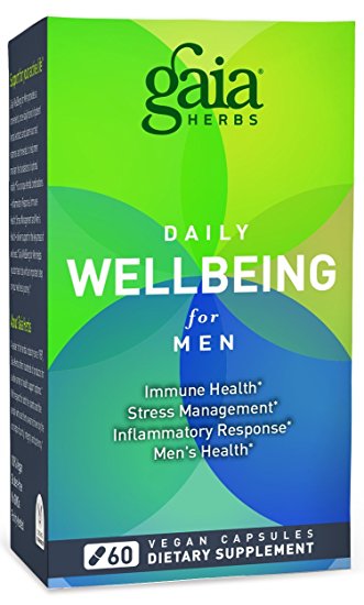 Gaia Herbs Daily Wellbeing Supplement for Men, 60 Count