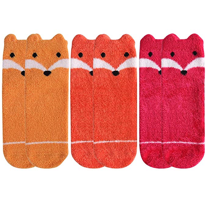 Womens Casual Socks,Vive Bears Soft Cartoon Animal Pattern Non-slip Fashion Slipper Socks