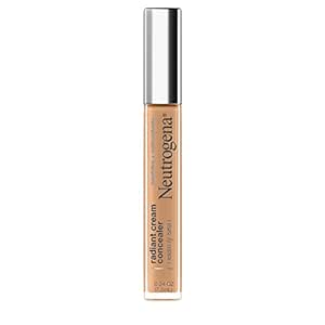 Neutrogena Healthy Skin Radiant Brightening Cream Concealer with Peptides & Vitamin E Antioxidant,Lightweight Perfecting Concealer Cream,Non-Comedogenic,Toffee Medium 03 with warm undertones,0.24 oz