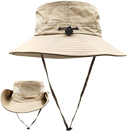 HOPSOOKEN Sun Hats for Women Wide Brim UV Protection Foldable Mesh Boonie Bucket Beach Fishing Hats Men Outdoor