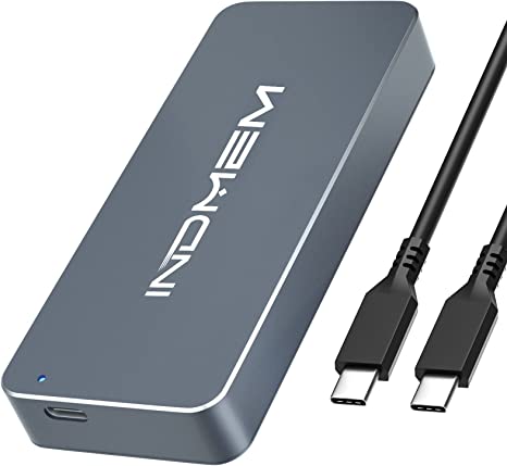 INDMEM USB 4.0 NVME M.2 SSD Enclosure USB C 40Gbps Tool-Free Aluminum External Hard Drive Enclosure Interface Compatible with Thunderbolt 4/3 USB4.0/3.1/3.0