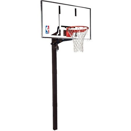 Spalding NBA In-Ground Basketball System - 54" Aluminum Trim Glass Backboard