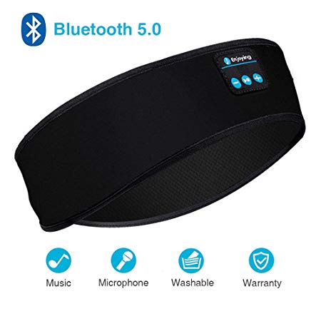 Sleep Headphones, Bluetooth Sleep Headphones,Headband Headphones with Built -in Speakers, Sports Headband with Bluetooth Headphones for Sleeping, Running, Yoga (Black)