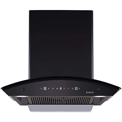 Elica 60 cm 1200 m3/hr Filterless Auto Clean Chimney with Free Installation Kit (WDFL 608 HAC MS NERO, Motion Sensor Control, Black)