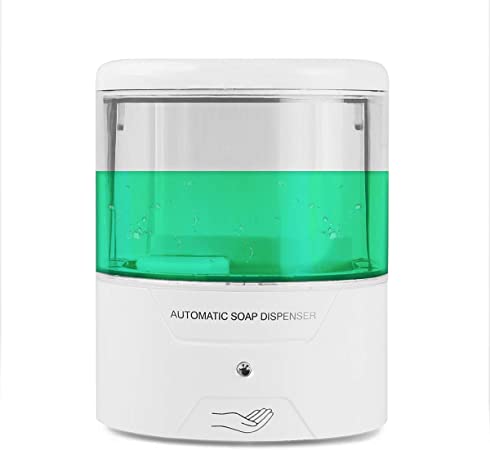 Automatic Touchless Hand Soap Dispenser - Sunsbell Wireless Battery Powered Sensor Wall Mount Pump Touchless Liquid Infrared Soap Dispenser (600ML-S02)