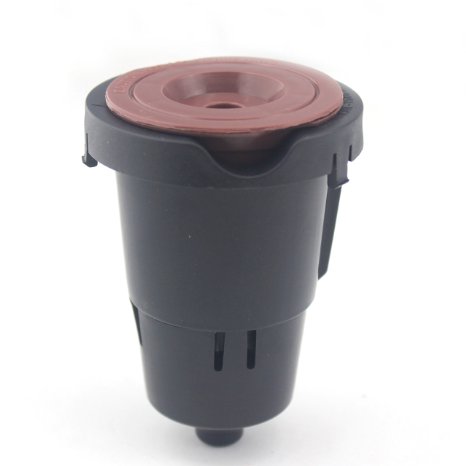 Mavogel K-cup Holder Replacement Part and Refillable Coffee Filter Cup for Keurig Coffee Machine Maker,Black with Brown