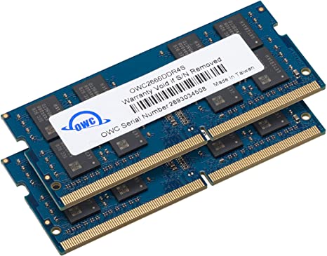 OWC 64GB (2 x 32GB) 2666MHz DDR4 PC4-21300 SO-DIMM 260 Pin Memory Upgrade, (OWC2666DDR4S64P), for 2019-2020 27 inch iMac (iMac19,1 iMac20,1 iMac20,2)